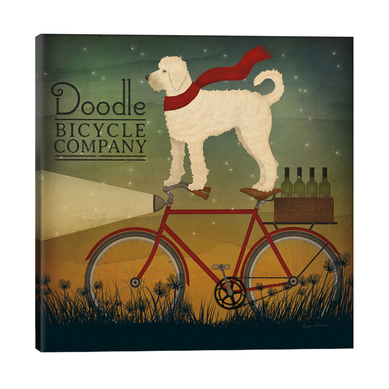 Doodle Bicycle Company by Ryan Fowler - Wrapped Canvas Print, 66.04 cm H x 66.04 cm W x 1.91 cm D