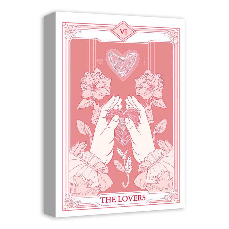 Art mural sur toile The Lovers Tarot