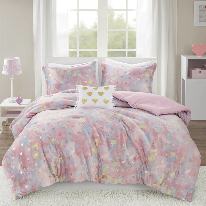 Édredon double avec tissu lavable et métallique, Édredon double + 3 pièces supplémentaires