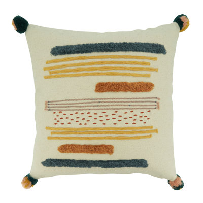 Olivia Collection No Pattern And Not Solid Color Cotton Throw Pillow
