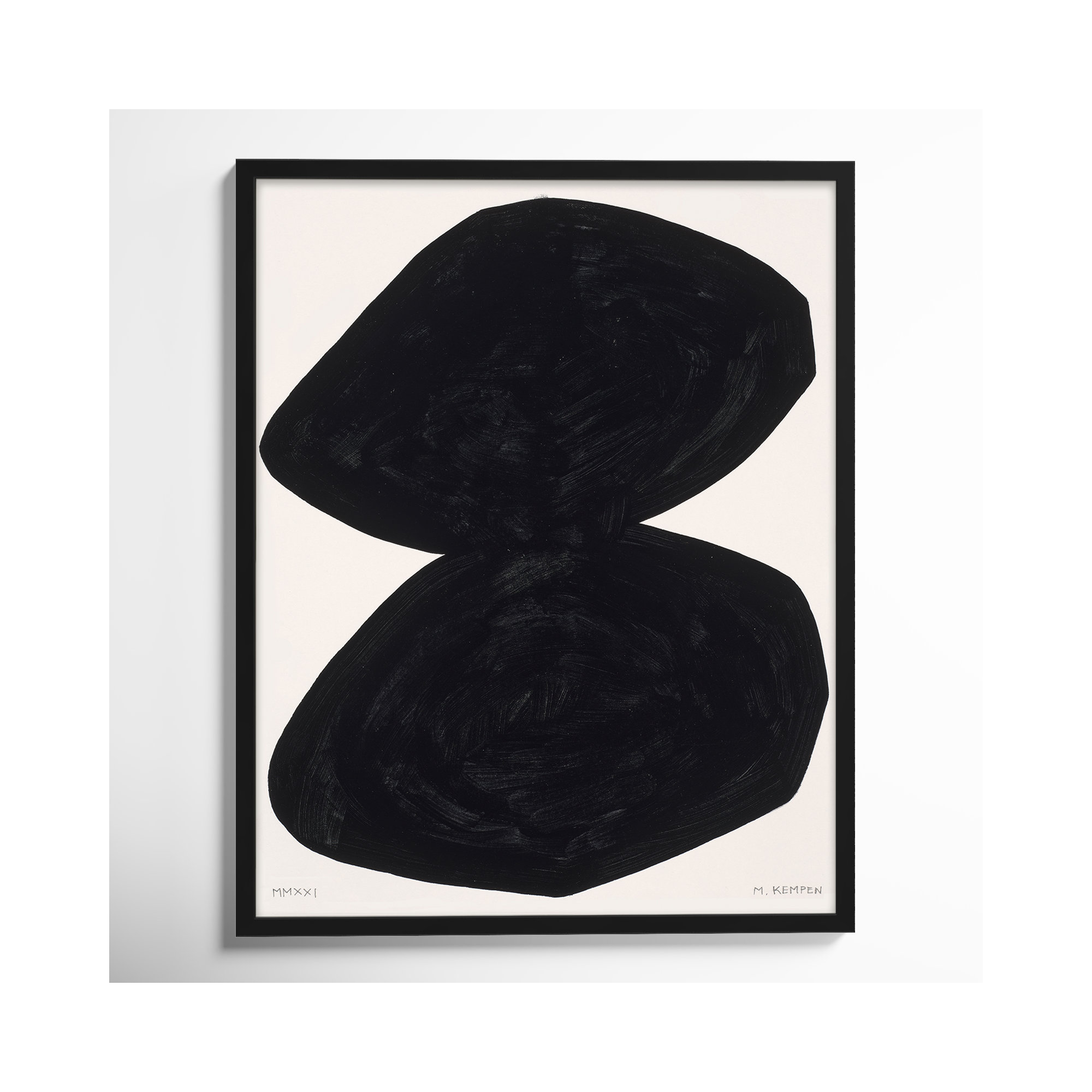 Module On White 2 by Michael Kempen, Black, 50" H x 40" W x 1.25" D