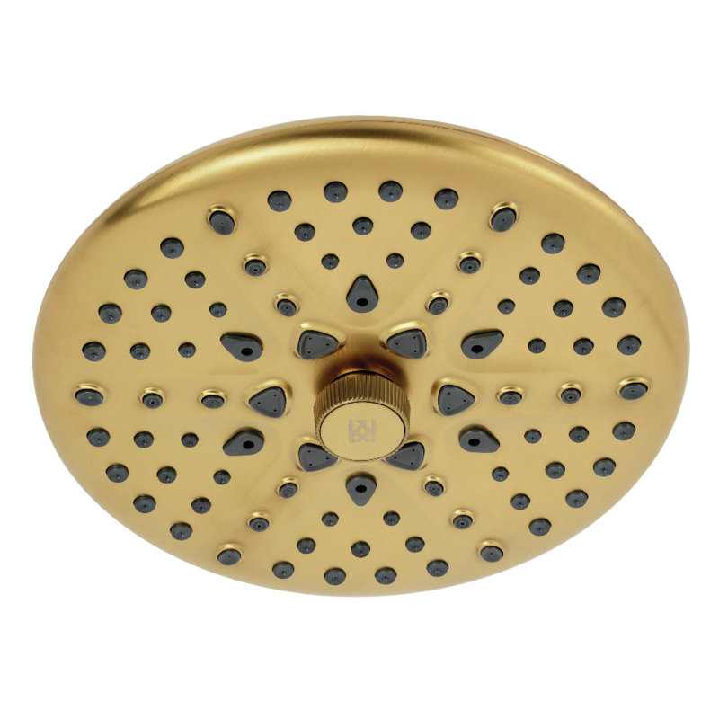 Pomme de douche à fonction de gouttes de pluie ronde 8,8 pouces Kingston, Nickel brossé