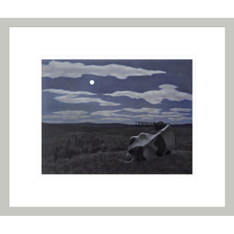 «Moon and Cow» par Alex Colville - impression numérique sur estampe numérique, H 13,75 po x l 16,24 po