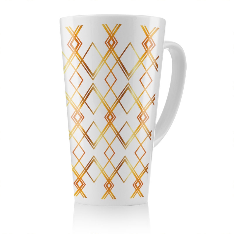 Geometric Pattern Latte Mug