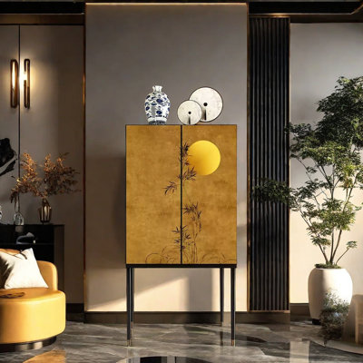 New Chinese Painted Home High Bookcase