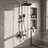 41.5" H Black Space-Aluminum Rain Shower System, Digital Display & Push-Button Switch