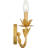 Jakariya 2-Light Gold Leaf Wall Sconce