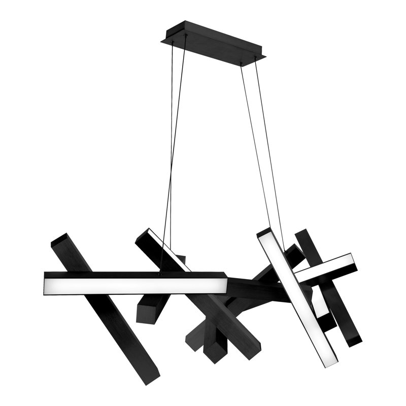 Chaos 11 - Light Unique Geometric LED Chandelier, Black