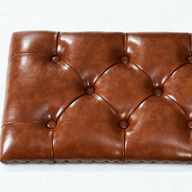 Brown Upholstered Bench
