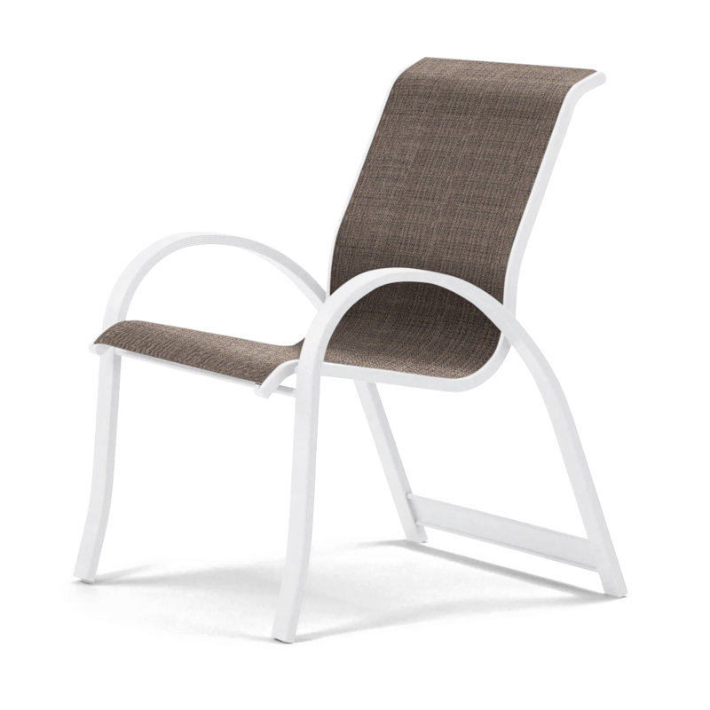 Fauteuil de salle à manger empilable Hiraku, Moka Sunbrella®, Kona