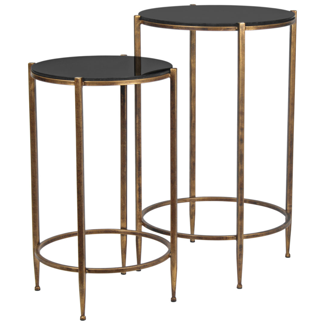 Tampa Glass Top Frame Nesting Tables