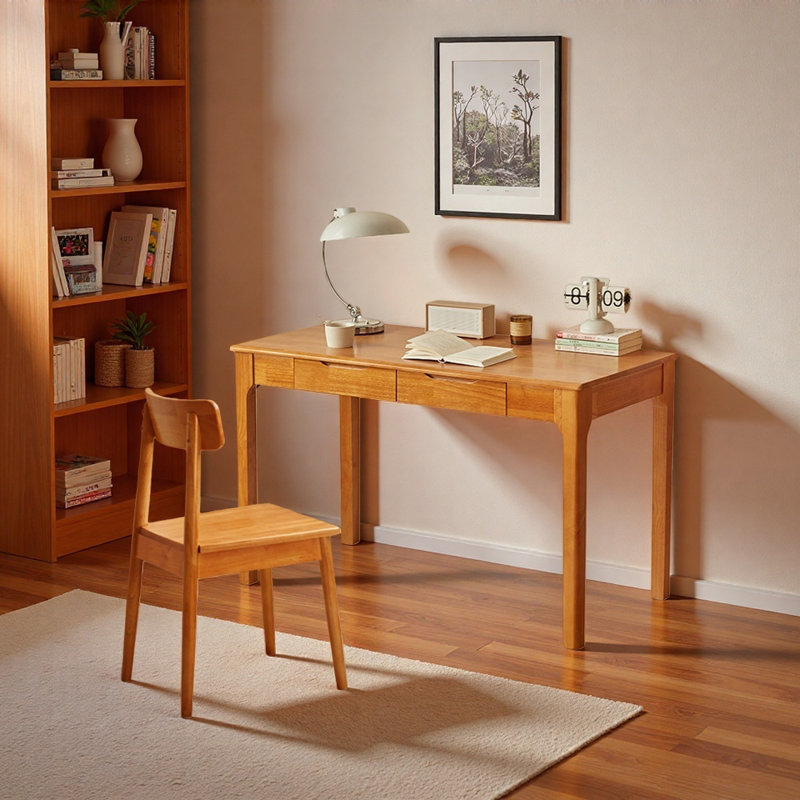 Simple Rectangular Storage Drawer Writing Desk, 29.52" H x 47.24" W x 23.62" D
