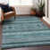 Premium Machine Washable Prisco Teal Rug