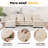 Balendin 111.8'' Soft U-Shape Sectional Couch Upholstered Sofa, Comfy Modular Cloud Couch-653119296