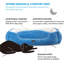Lits pour chien Tucker Murphy Pet ™ Fluffy M 30 pour petits, moyens et grands chiens (azur)
