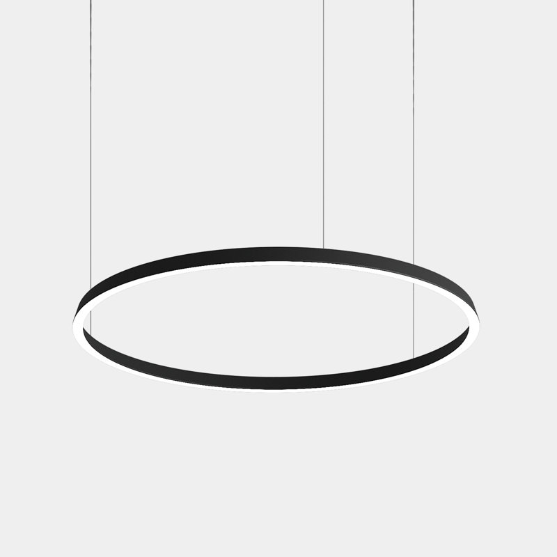 Circular 2 - Light Chandelier, Black, 3000K, Black
