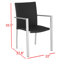 Chaise de patio empilable Rory-281222601