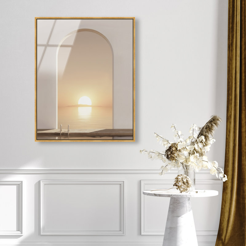 Sunset Warmth High-Gloss Frameless Acrylic Glass Wall Art Landscape & Nature Print by Oliver Gal, Ready to Hang, 16 x 20