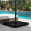Base de parasol noire, universelle pour les petits et les grands parapluies de marché, stabilité accrue pour l'extérieur, utilisation en croix stable et parasols, avec caractéristique
