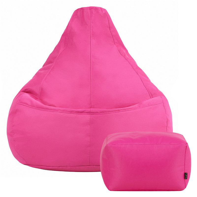 icon Recliner Bean Bag Chair & Pouffe, Pink
