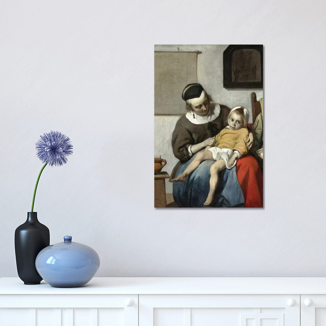 The Sick Child, C.1664-66 by Gabriel Metsu - Wrapped Canvas Painting