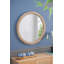 Charmant miroir mural circulaire perlé pour diverses pièces, rehaussant le décor