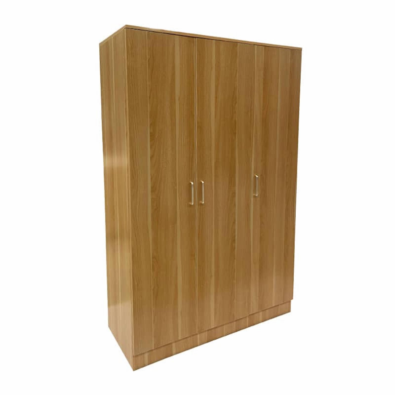Laaiqah 3 Door Manufactured Wood Wardrobe, Brown