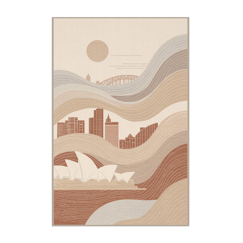 Tapis beige moelleux moelleux Défino, 2 pi x 3 pi