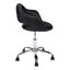 Chaise de bureau, hauteur réglable, pivotante, ergonomique, accoudoirs, bureau d'ordinateur, bureau, aspect cuir noir, métal chromé, contemporain, moderne