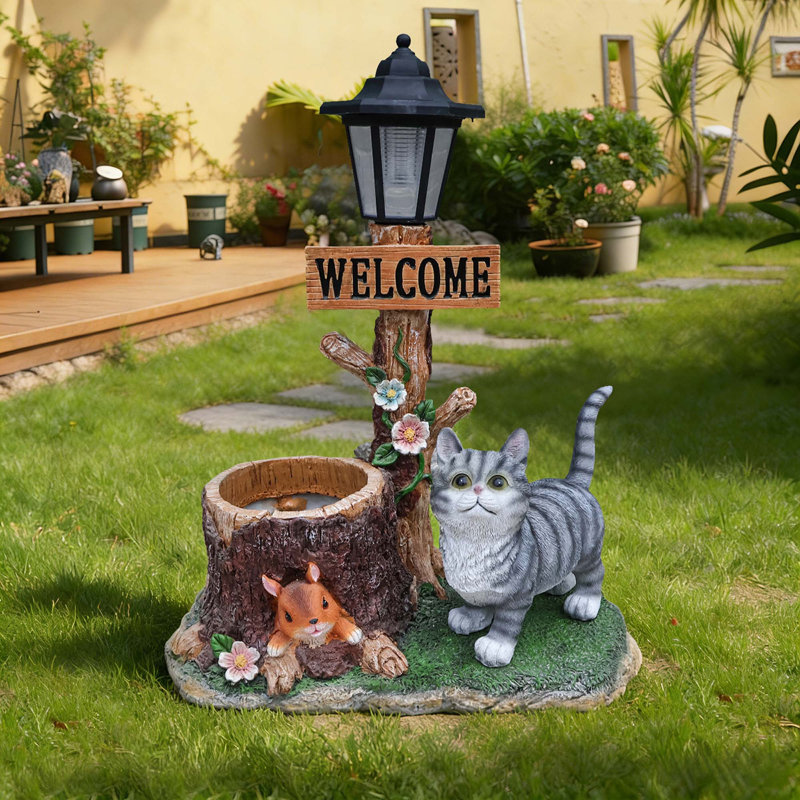Statue chat pour jardin