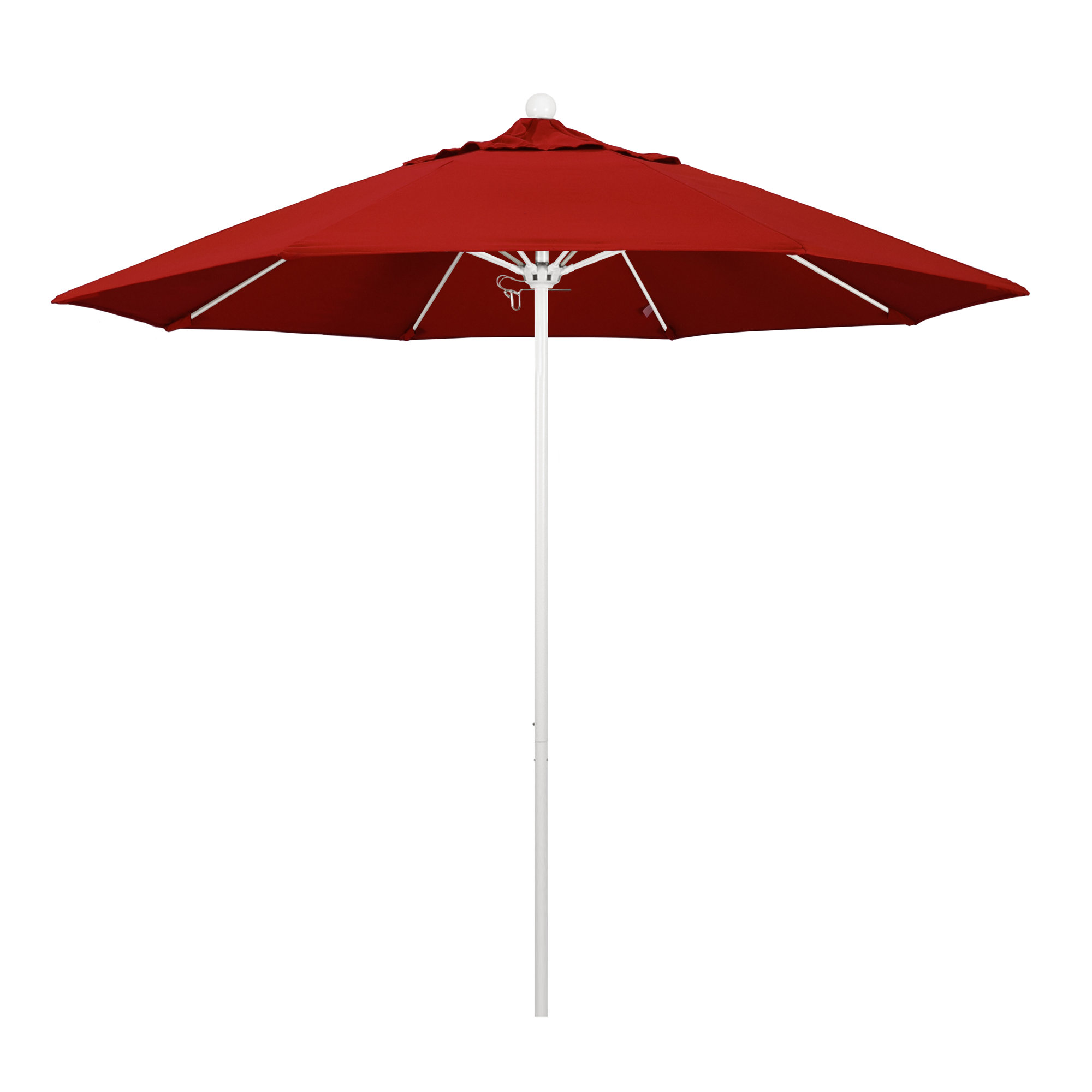 Maria 108'' Sunbrella® Outdoor Umbrella, Canvas Jockey Red Sunbrella® Canvas, White