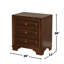 Table de chevet 3 tiroirs avec prise USB et prise de courant (table de chevet incluse seulement)