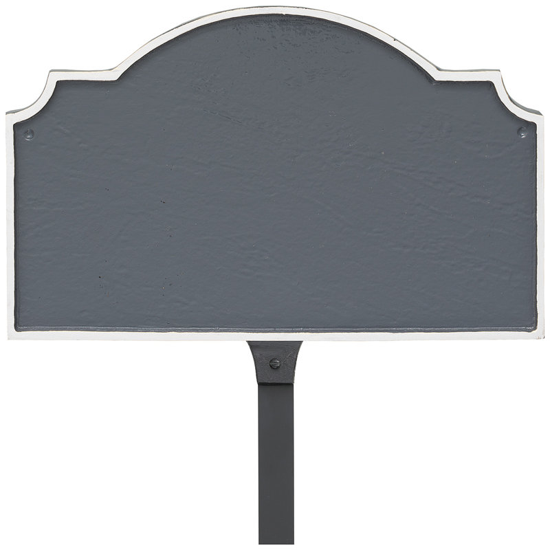 Enseigne d’adresse pour pelouse sur 1 ligne vanderbilt, Gris/blanc, Oui