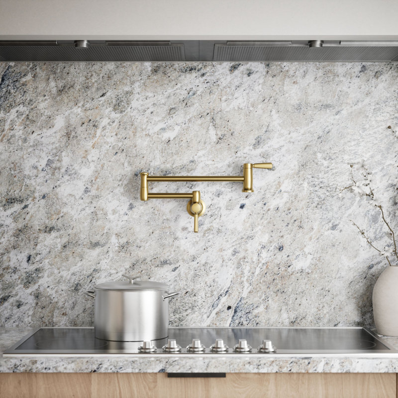 Wall-Mount Pot Filler Faucet, Swing Arm Kitchen Pot Filler Faucet, Oil Rubbed Bronze