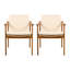 Chaise de patio en bois d'acacia Sansu avec osier en PE et coussins Sansu-114664346