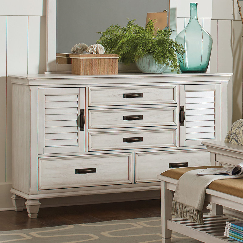 Clemen 64'' W 5 - Drawer Dresser, White