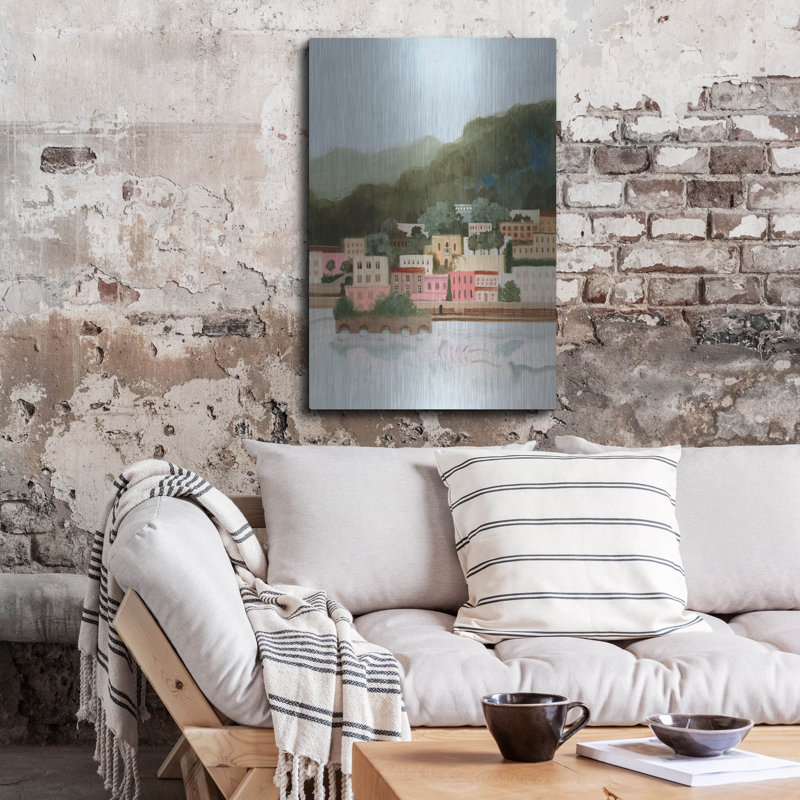  «Mountains By The Sea 1» par Grace Popp, art mural en métal, 24 po x 36 po, H 36 po x l 24 po