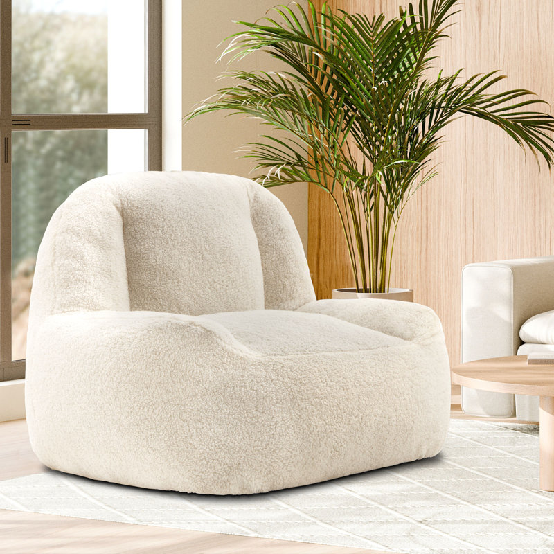 Chaise rembourrée 40 po, Beige Boucle