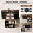 64"-114" Expandable Kitchen Island With Manufactured Wood Top, Wine Bar, 3 Storage Cabinets And Drawers For Open-Concept Kitchens, Home Bar-2050533612