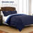Martex Solid Color Reversible Comforter and Sham Bedding Set Super Soft Brushed Fabric-18040446-18040448