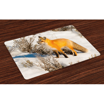 Cavin Fox in Snowy Nature Placemat