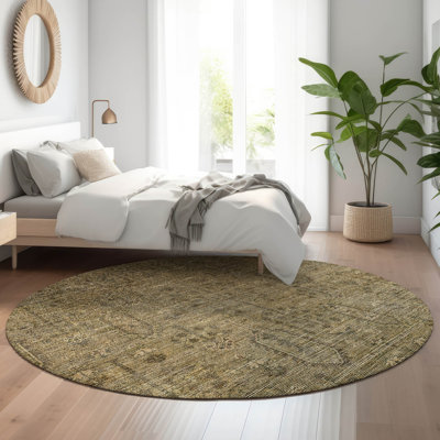 Tapis brun Prisco lavable à la machine de qualité supérieure