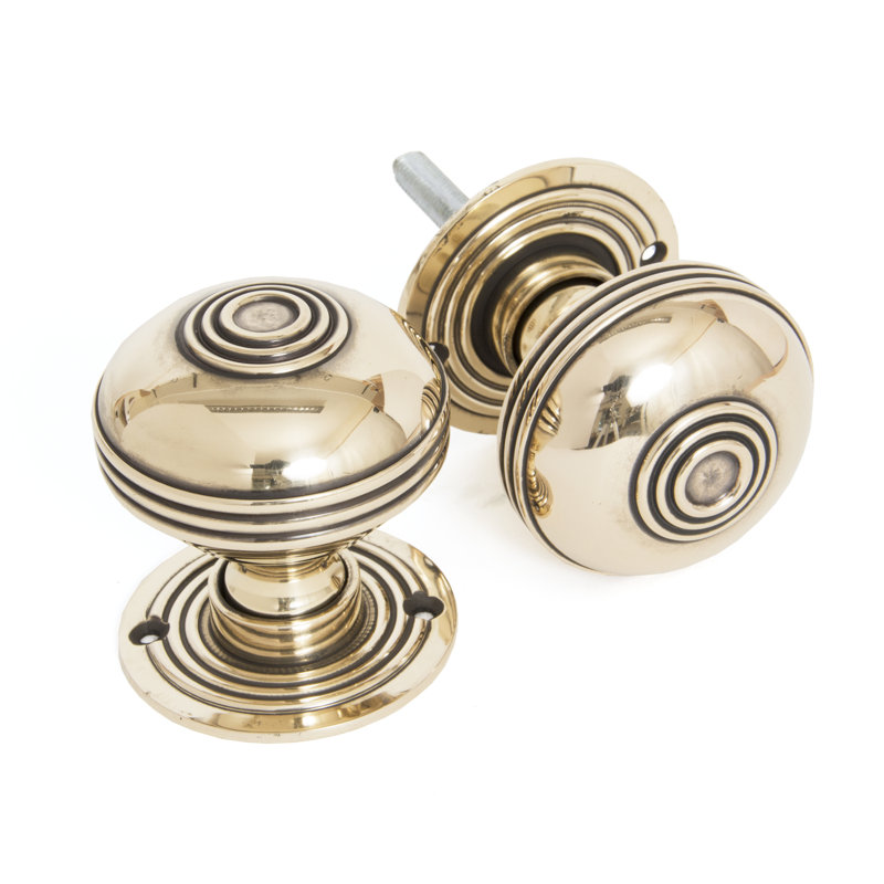 Prestbury Passage Door Knob, Aged Brass