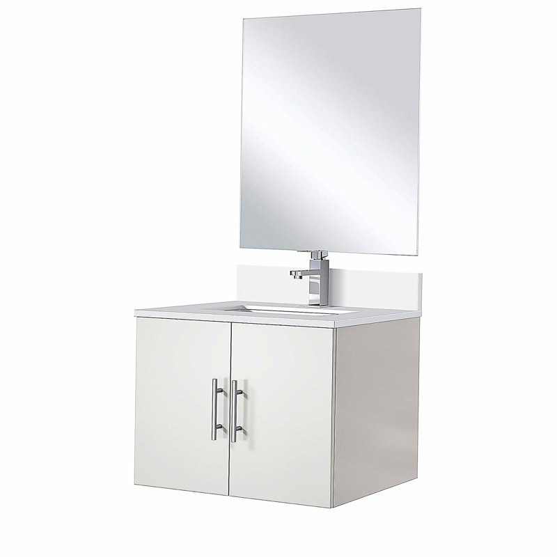 Lavabo de baignoire avec robinet et miroir à DEL