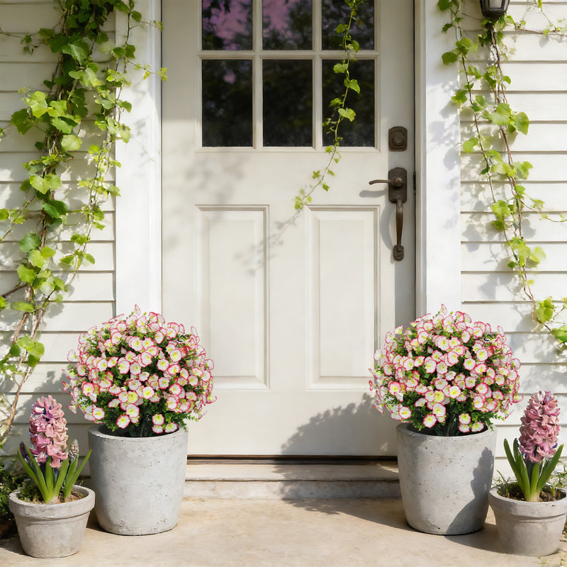24 po Rose artificielle rose matinale avec eucalyptus, décor floral artificiel réaliste dans un pot noir, Rose