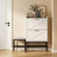 Armoire à chaussures 47 "avec porte de grange et pieds rembourrés en métal-653585834