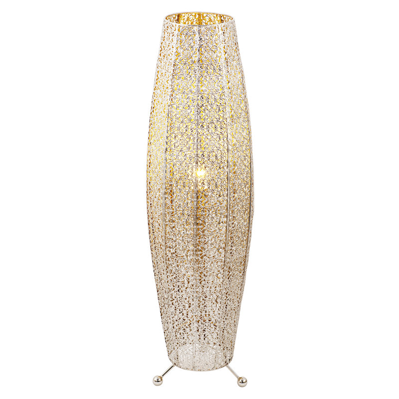 85cm Traditional Floor Lamp, Silver, Silver