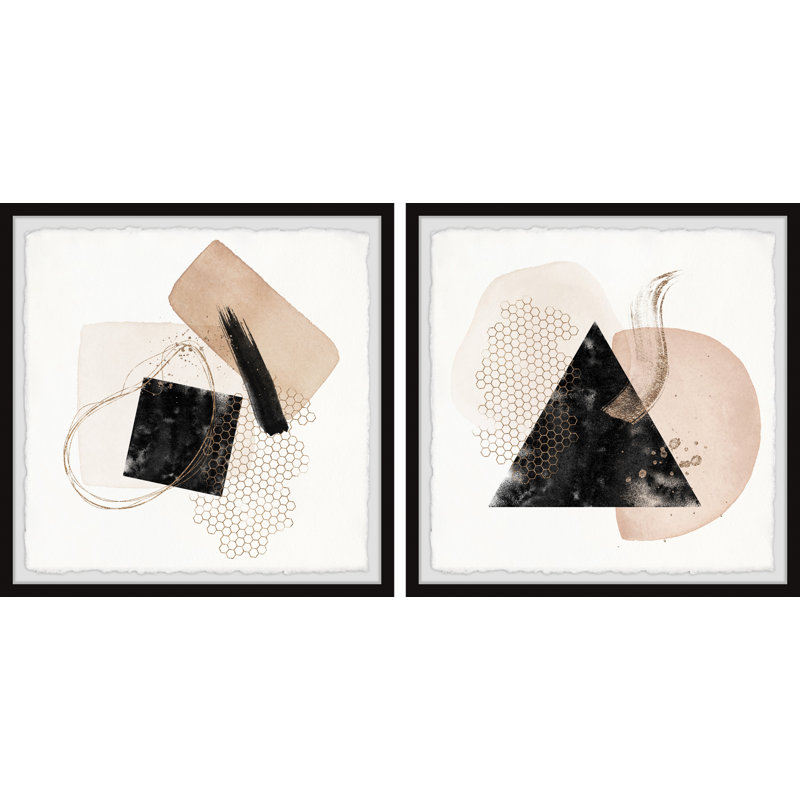 Mysteries Of The Pyramid by Marmont Hill - 2 Piece Single Picture Frame Painting Set, 81 cm H x 163 cm W x 3.81cm D