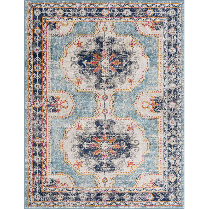 Cobien Oriental Indoor Rug, Rectangle 7'10" x 10'