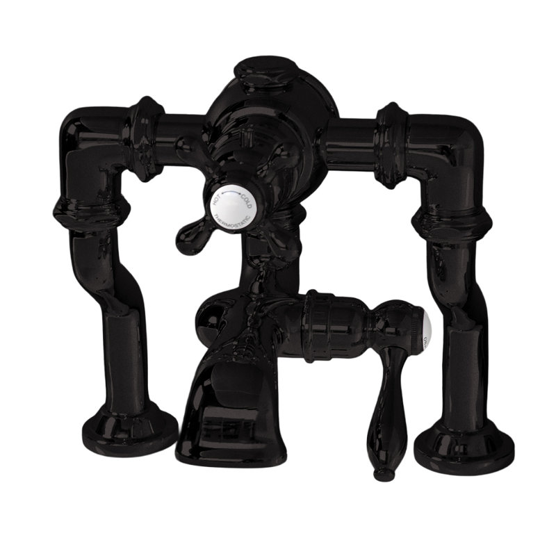 Robinet de baignoire thermostatique Offset, Unlacquered Oil Rubbed Bronze